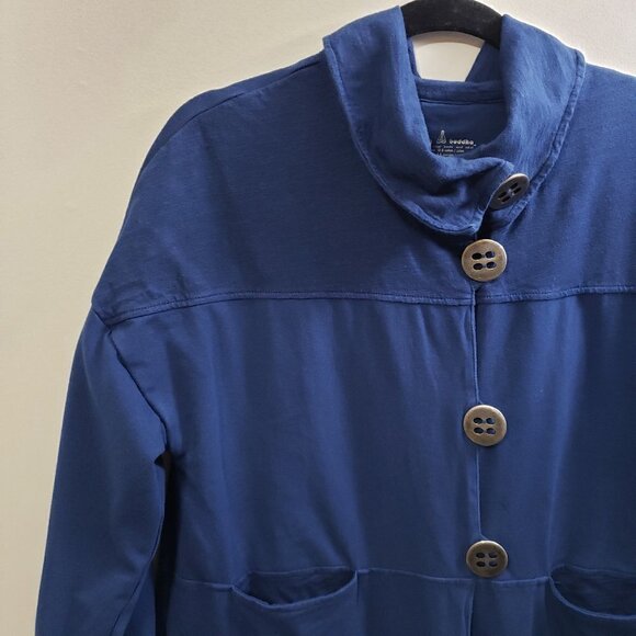 Neon Buddha * Blue Long Jacket Lagenlook * Sz S - Picture 4 of 9